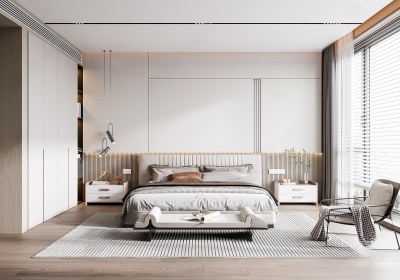 现代卧室3D模型下载